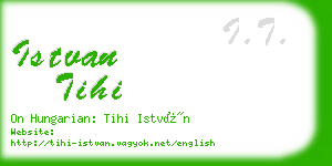 istvan tihi business card
